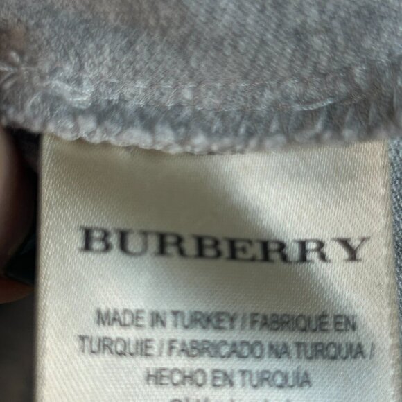 Burberry Brit Gray Heart Print Stretch Cotton Pique Polo Shirt Size Small - Picture 3 of 8